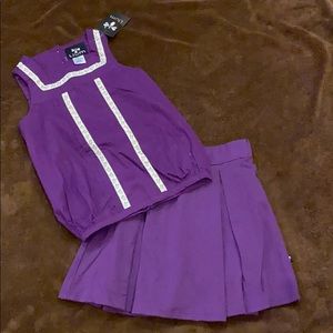Llum purple top and Skort size 5 NEW
